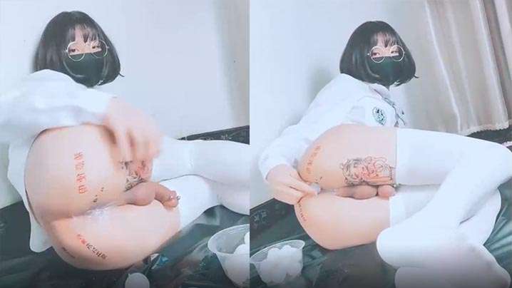 极品伪娘白丝塞球！爆操菊花产卵狂喷浓精液